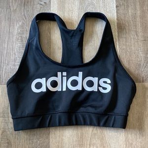 black adidas sports bra